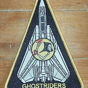 F-14 Tomcat Ghostriders VF Fighter Squadron Collectors Iron On Embroidered Patch