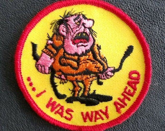 Vintage I Was Way Ahead Sew On Race Car Motorcycle Racing Collectors Patch