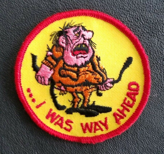 Vintage I Was Way Ahead Sew On Race Car Motorcycle Racing Collectors Patch