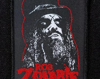 Gelicentieerde ROB ZOMBIE portret hoge hoed patch geweven band muziek gevechtsjack