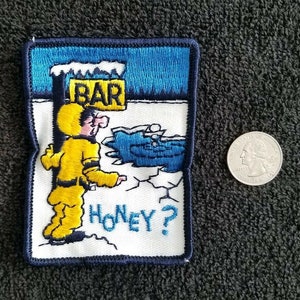 Vintage 1970s BAR HONEY? Snowmobile Racing Collectors Patch