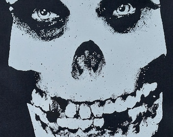 Licencjonowana naszywka MISFITS Fiend Skull Crimson Ghost Face Music Band na plecach kurtki bojowej
