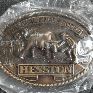 1981 HESSTON National Finals Rodeo Western Cowboy Limited Edition NFR Adult Belt Buckle