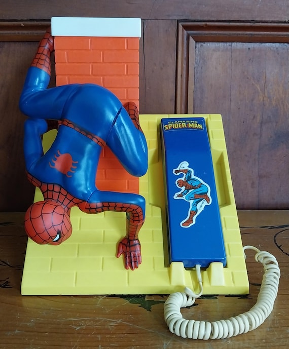 【希少】ビンテージ　スパイダーマン　テレフォン RARE Spider-Man 2 Rotary Home Phone Design Vintage MARVEL
