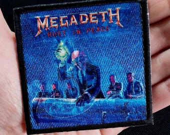 Gelicentieerde MEGADETH Heavy Metal Thrash Rock Groepsmuziek Opstrijkbare bandpatch ~ Rust In Peace