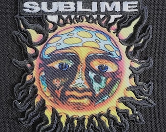 Licensed SUBLIME Sun Face Punk Rock Ska Music Iron On Battle Jacket Band Patch