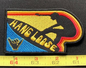 Vintage Hang Loose Surfing Sew On Collectors Patch