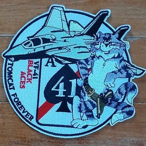 F-14 Tomcat Black Aces VF Fighter Squadron Collectors LARGE 5 Inch Patch