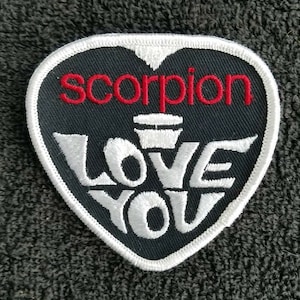 Vintage 1970s SCORPION I Love You Heart Snowmobile Racing Collectors Patch