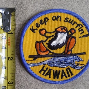 Keep on surfin! HAWAII - Robert Crumb Comic Art Sew On Embroidered Patch