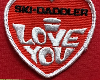 Vintage Ski-Daddler Snowmobile RACING Embroidered Winter Jacket Sew On Collectors Patch