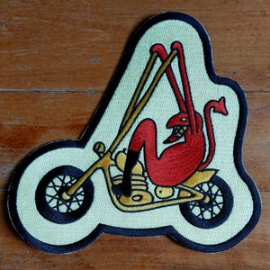 Teufel Affe Motorrad Aufnäher - Vintage Style Biker Aufnäher (6 "x 6")