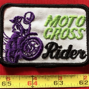 Vintage Motocross Rider Sew On Hat Patch