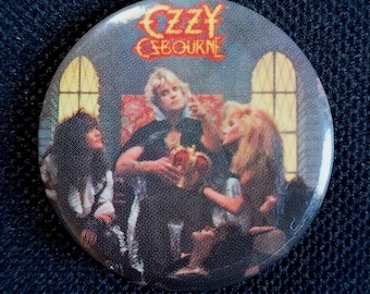 RARE Vintage 1984 Original OZZY Osbourne Bark at the Moon Heavy Metal Band Album Pin Pinback Button Badge