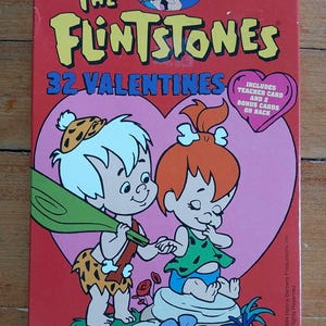 RARE Vintage - The Flintstones 32 Valentines Day Cards New In Box - Pebbles and Bam Bam