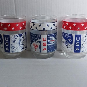 Vintage Apollo 13 Drinking Glass, Apollo 13, Apollo Glass