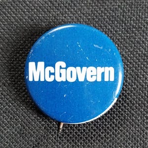 Vintage George McGovern Political Presidential Campaign Pin Pinback Button Badge