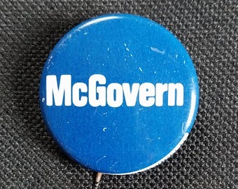 Vintage George McGovern politieke presidentiële campagnespeld pin button badge