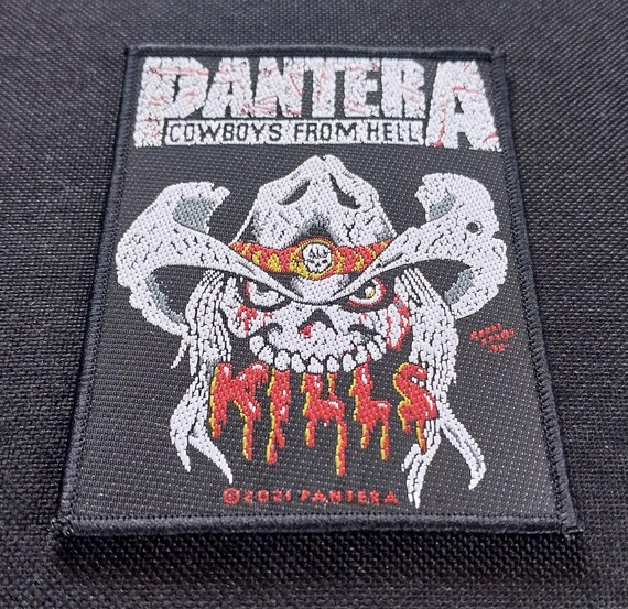 Licensed PANTERA Cowboy's From Hell KILLS Skull Woven Heavy Metal