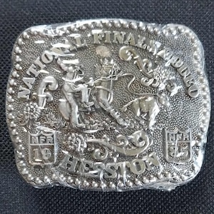 1985 HESSTON National Finals Rodeo Juniors Youth Child Kids Limited Edition NFR Belt Buckle