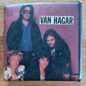 Rare Van Hagar Van Halen 80s Rock Band Music Pin Badge Button