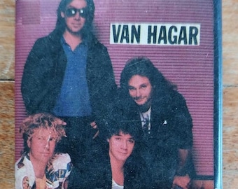 Rare Van Hagar Van Halen 80s Rock Band Music Pin Badge Button