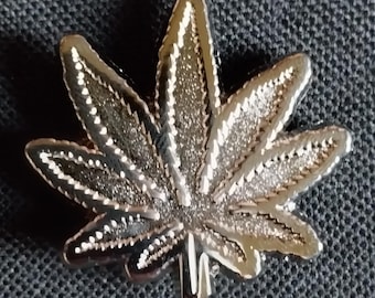 Mary Jane W33D Pot Leaf MC Outlaw Biker PIN