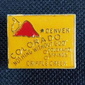 Vintage State of COLORADO Enamel Hat Tie Tac Shirt Jacket Vest Lapel Pin