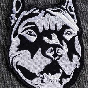 Pit Bull Heat Pitbull Dog Puppy Embroidered Iron On Motorcycle Jacket Biker Vest PATCH