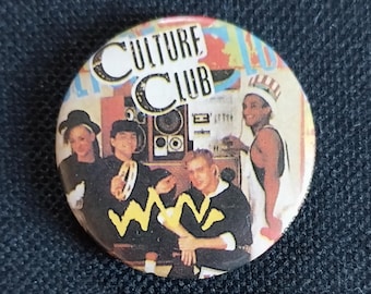 Culture Club Vintage 80s Band Group Album Music Button Badge Pinback Pin