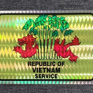 Vintage Reflective Prism Vending Decal Sticker - Republic of Vietnam Service