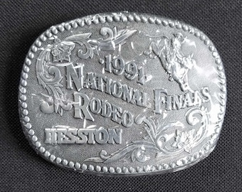 Limited Edition 1997 Hesston NFR Calf Roping Commemorative Silver