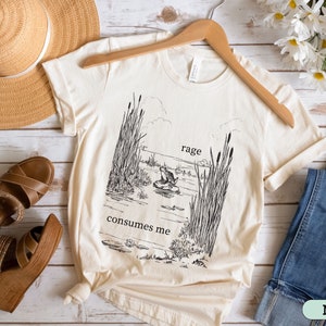 Frog Pond TShirt, Meme Frog Shirt, Vintage Style Unisex T-Shirt, Nature Lover Gift, Funny Frog Retro Shirt, Pond Top, Lake Shirt, Goblincore