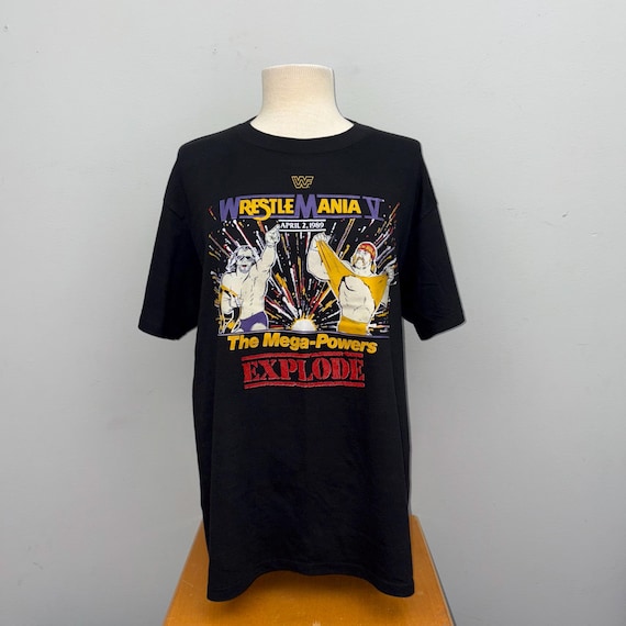 Vintage 1980s WWF Wrestle Mania 5 T Shirt LARGE - 80s Wrestling