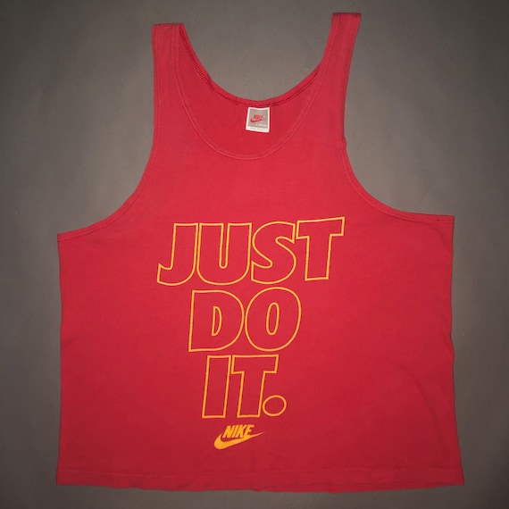 Vintage 1980s Nike Just Do It Tank Top T Shirt LA… - image 2