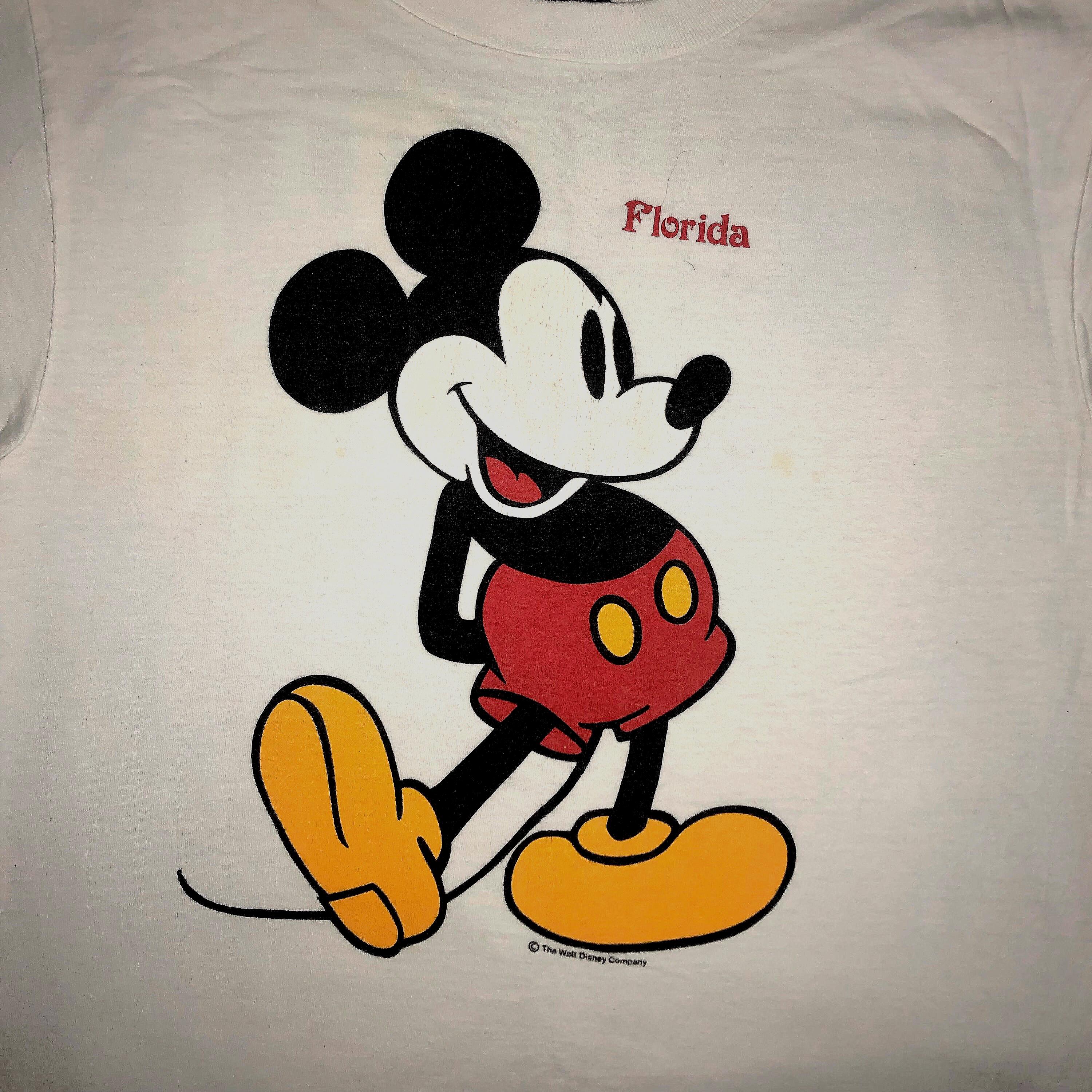 Vintage 1980s Mickey Mouse Florida Tourist T Shirt MEDIUM - Walt