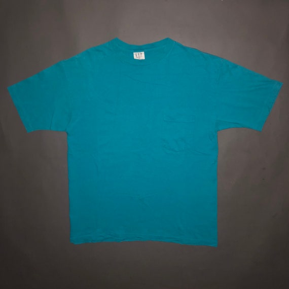 Vintage 90s The Gap Blank Pocket T Shirt LARGE - … - image 2