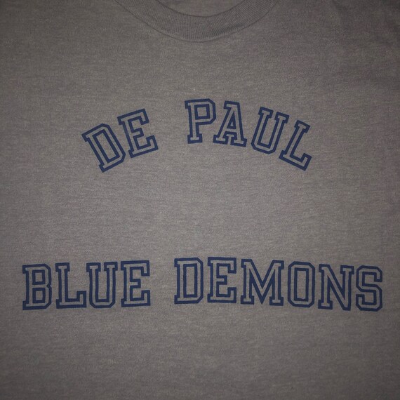 Vintage 1980s DePaul Blue Demons T Shirt MEDIUM C… - image 5