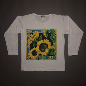 80s Sunflower Print - Etsy