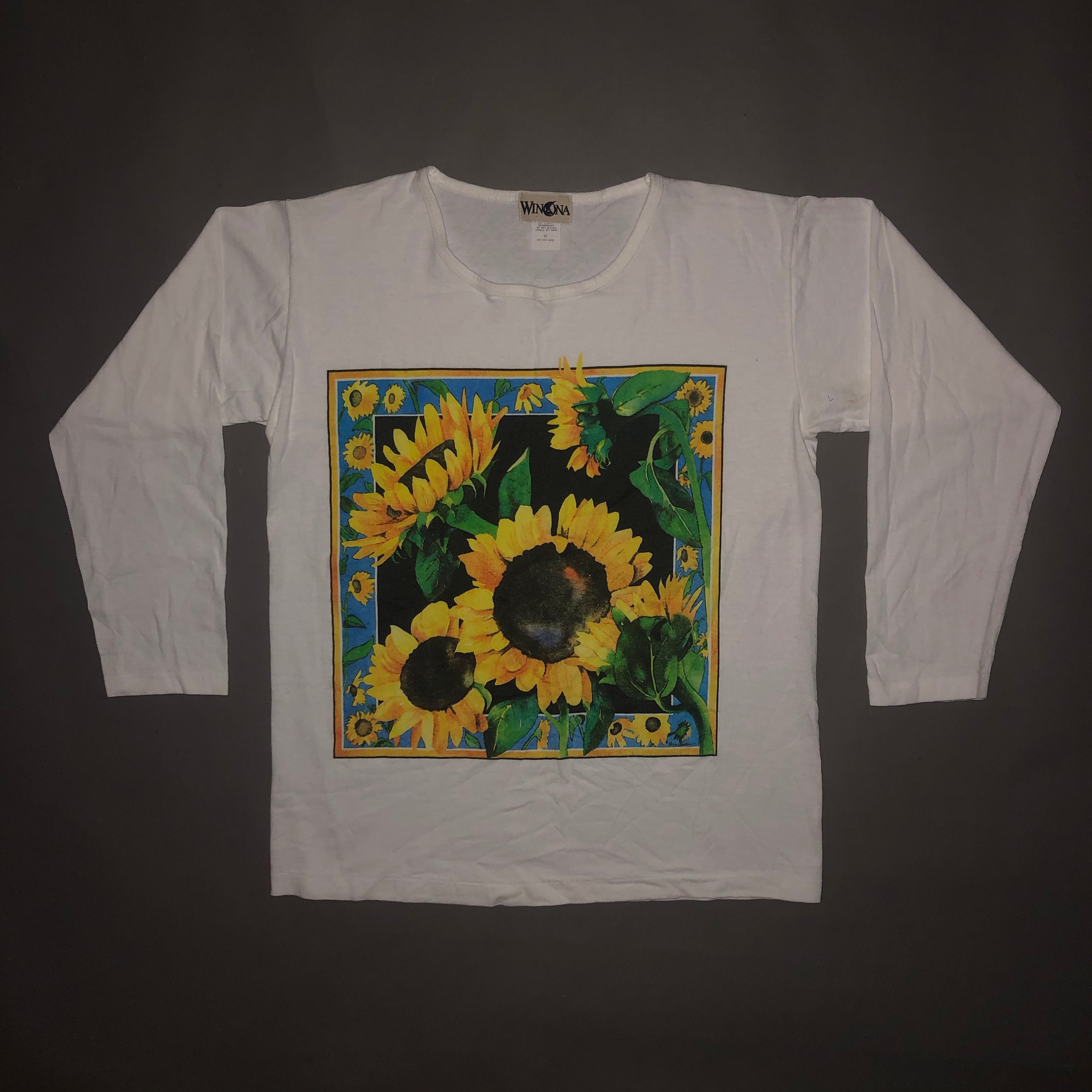 80s Sunflower Print - Etsy