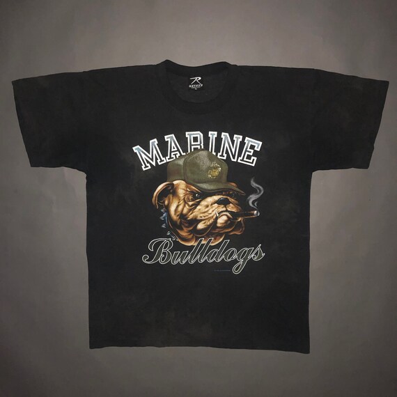 Vintage 1980s US Marines Burnout T Shirt XL Bulld… - image 2