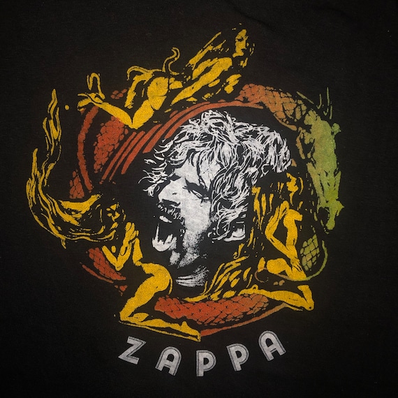Vintage Rare 1970s Frank Zappa Concert T Shirt ME… - image 2