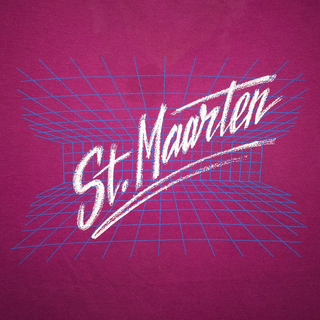 Vintage 1980s St Martin Sleeveless Tourist T Shirt MEDIUM Tank Top vintage-1980s-st-martin-sleeveless-tourist-t-shirt-medium-tank-top
