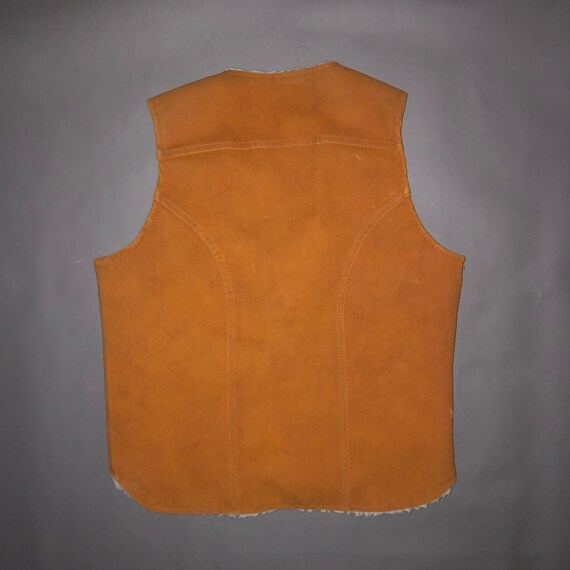 Vintage 1970s Wrangler Sherpa Lined Vest MEDIUM -… - image 7