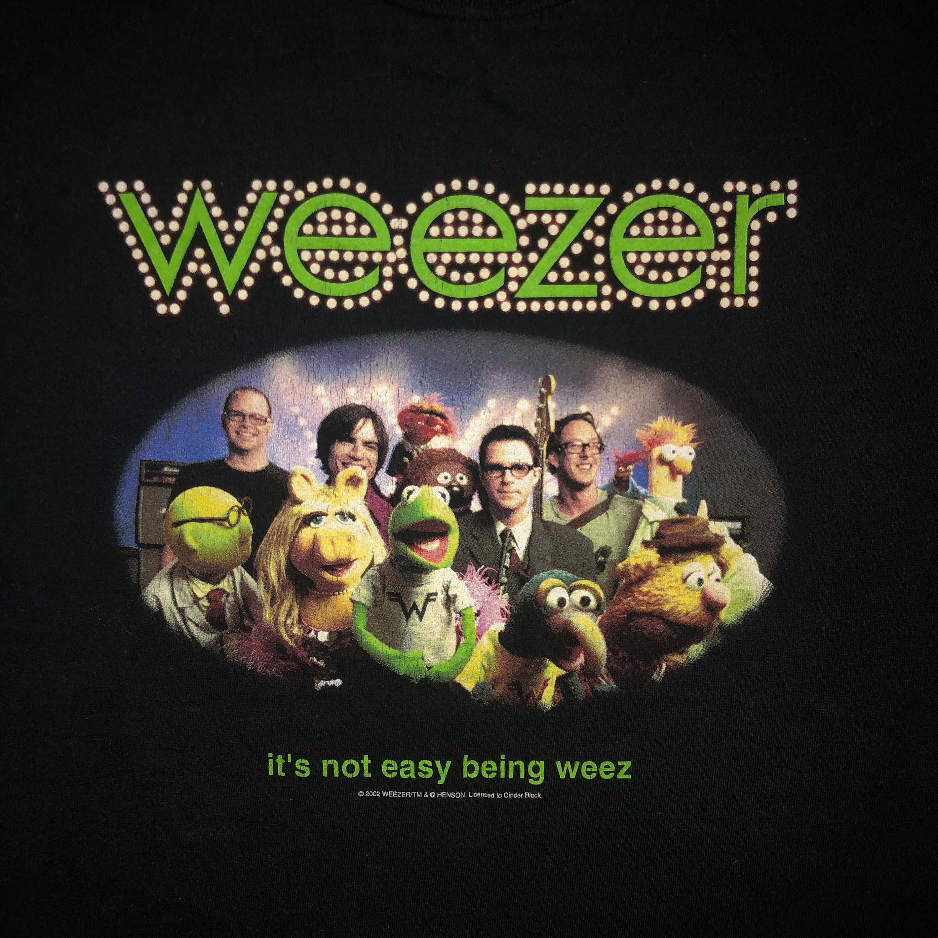 Vintage Y2K Weezer / Muppets T Shirt SMALL - It's Not Easy