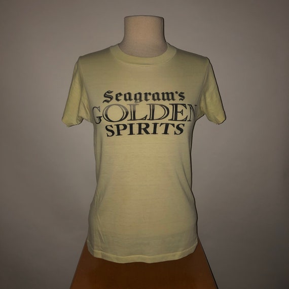 Vintage 1980s Seagram's Golden Spirits Burnout T … - image 4