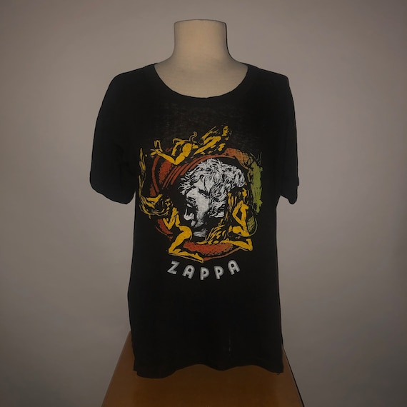 Vintage Rare 1970s Frank Zappa Concert T Shirt ME… - image 6