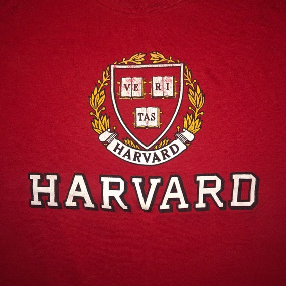 Vintage 1980s Harvard University T Shirt MEDIUM -… - image 1