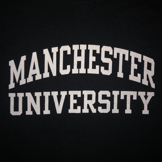 Vintage 90s Manchester University T Shirt SMALL - Indiana