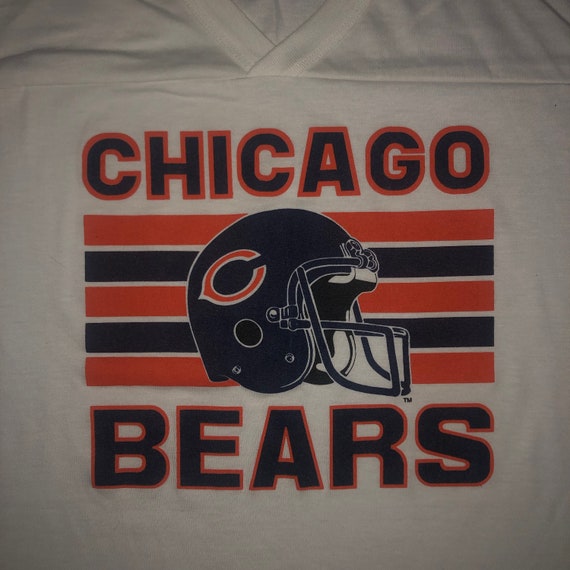 Vintage 1980s Chicago Bears Jersey T Shirt LARGE … - image 2